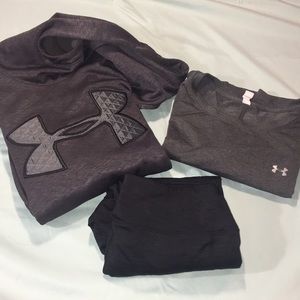Underarmour bundle with Reebok leggings.